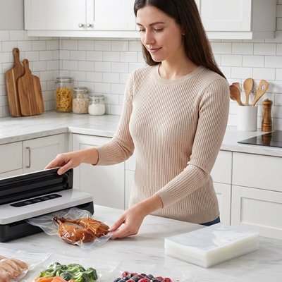 Sac alimentaire sous vide 